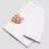 Miniature : T-shirt good vibes blanc en coton bio. Un haut unisexe plié pour voir la qualité des coutures et les couleurs vifs du design.