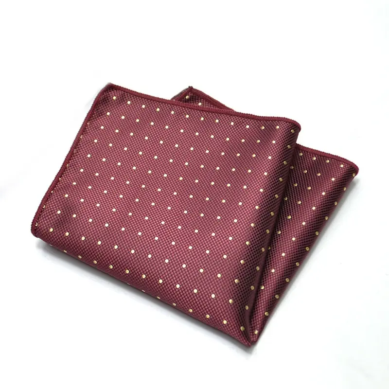 Miniatura: 25cm Mens Classic Pocket Square Towel Polyester Paisley Striped Handkerchief