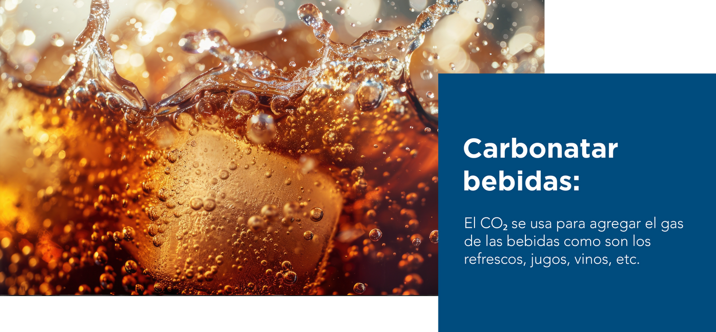 el co2 para carbonatar bebidas o para gas de refrescos