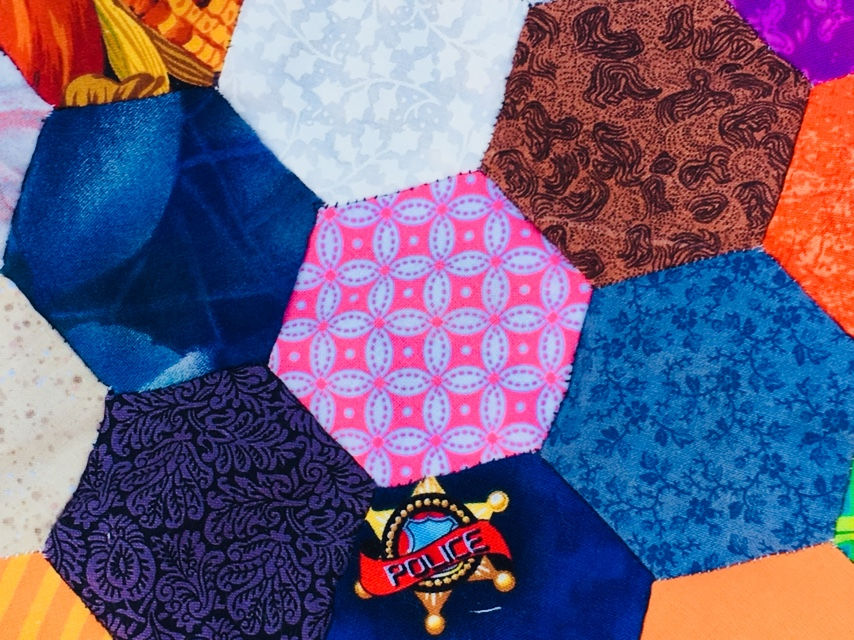 hexie charm quilt