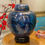 Thumbnail: Mille Fleurs Blue Cloisonné Ginger Jar