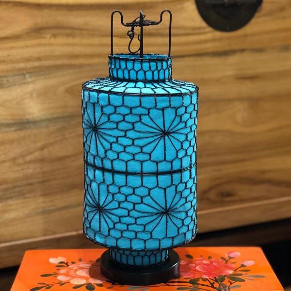 Thumbnail: Wire-Formed Fabric Lantern S