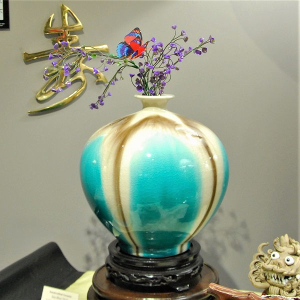 Thumbnail: Flambe Drip Glaze Vases