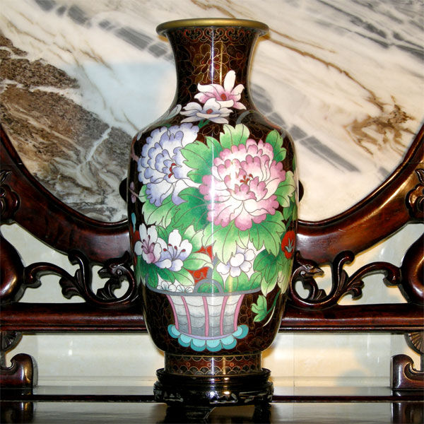 Thumbnail: Cloisonné Rouleau Vase