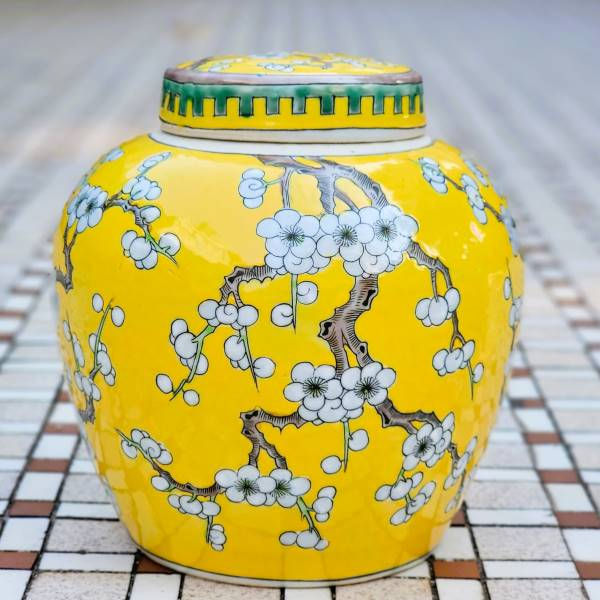 Thumbnail: Famille Rose Snow Plum Ginger Jar Lamp