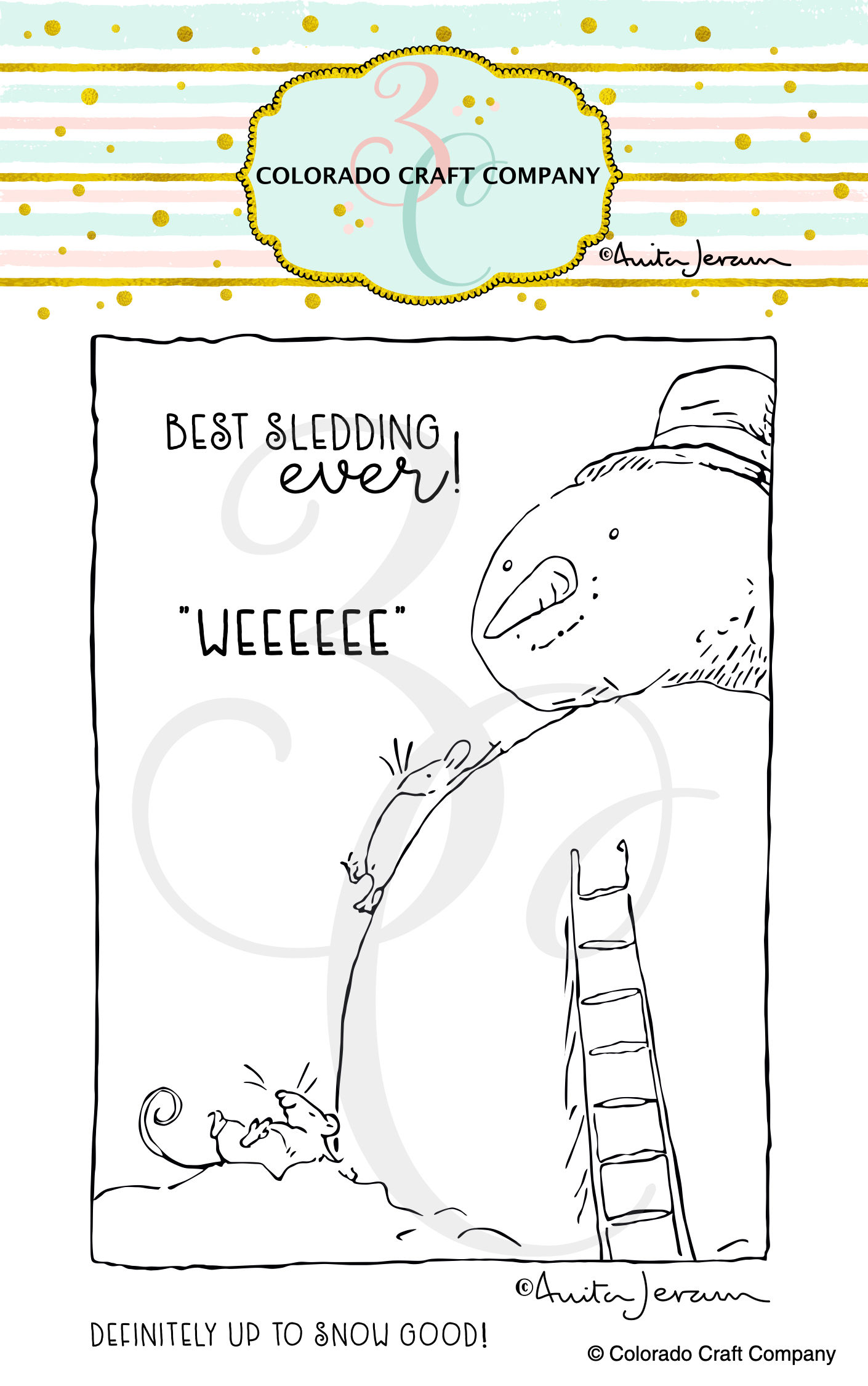 AJ410 Anita Jeram~Snow Good Sledding