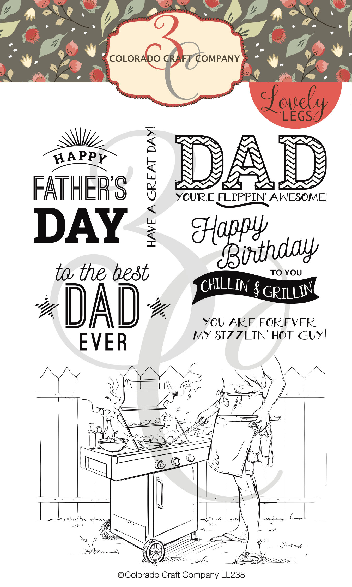 LL238 Lovely Legs~Chillin' & Grillin Dad