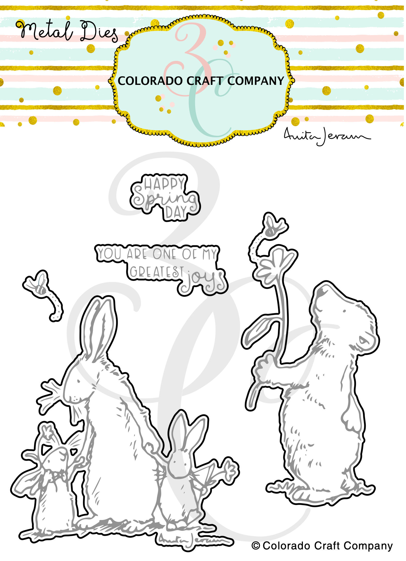 AJ456-D Anita Jeram~Happy Day! Dies