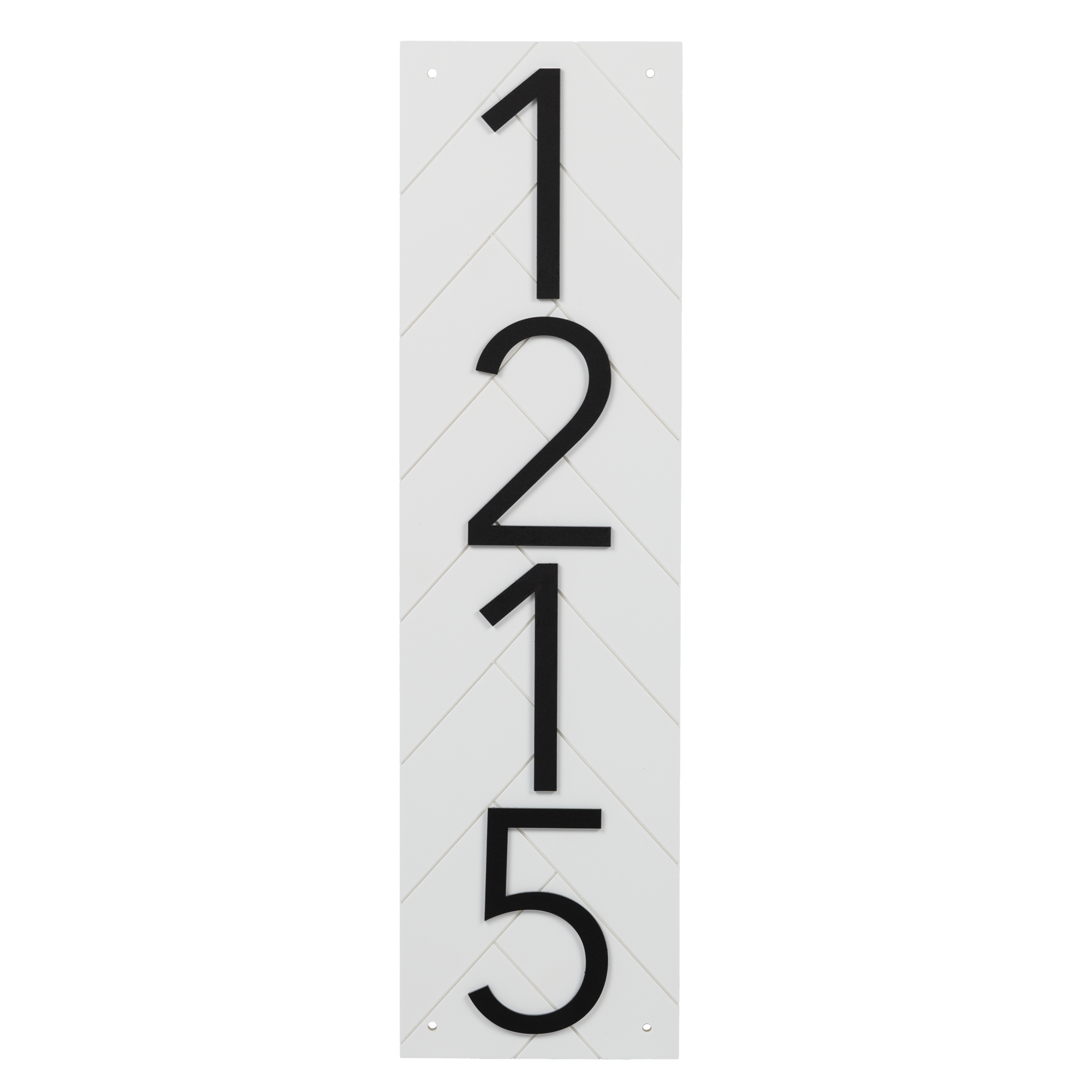 Address Sign | Vertical | White | 20" x 5.5