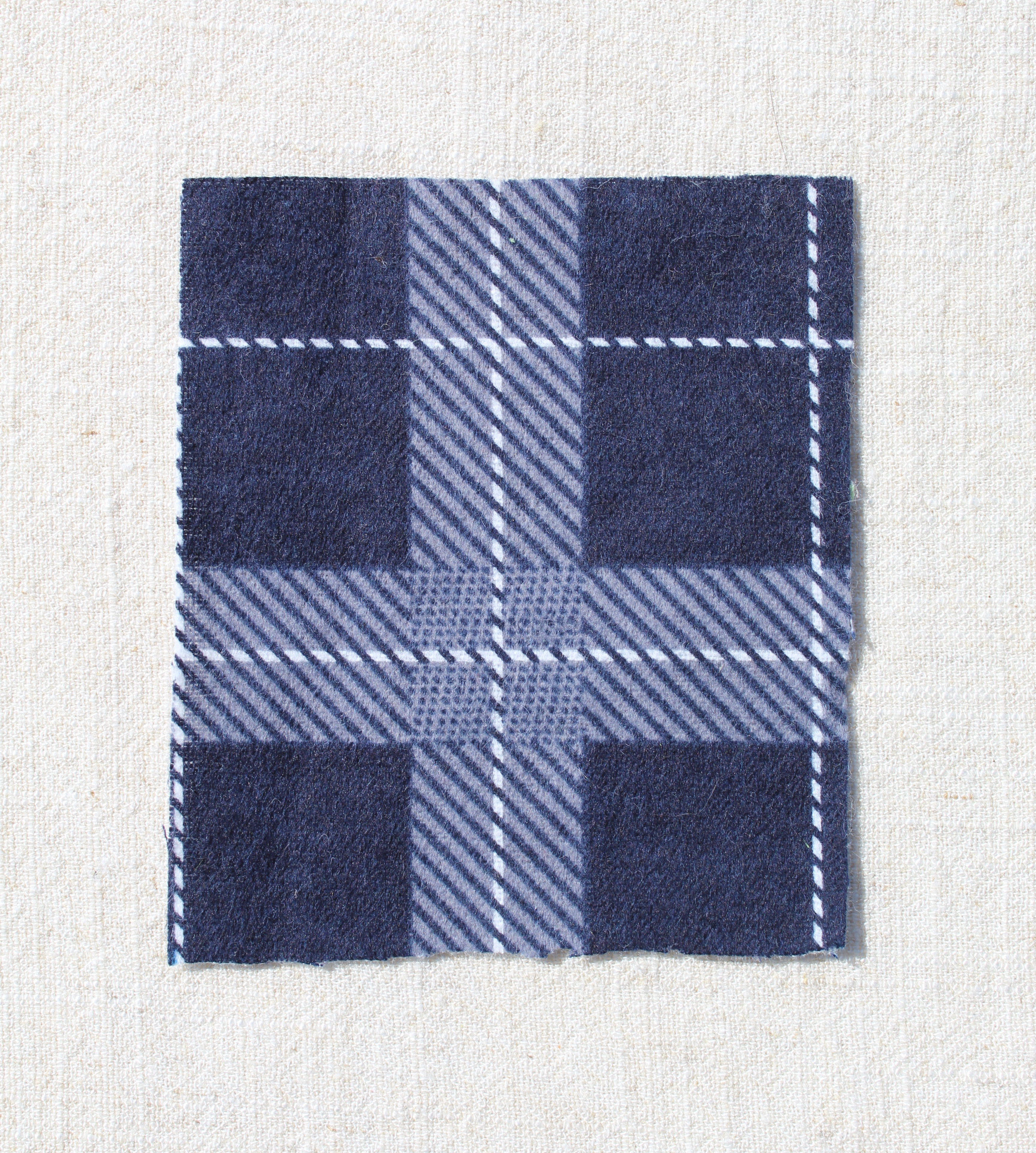 Dark Blue Plaid - Reusable Face Wipes