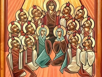 A Coptic Orthodox icon of Pentecost.