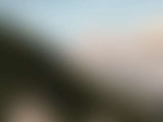 A mountain with snow and a mountain that is thawed.