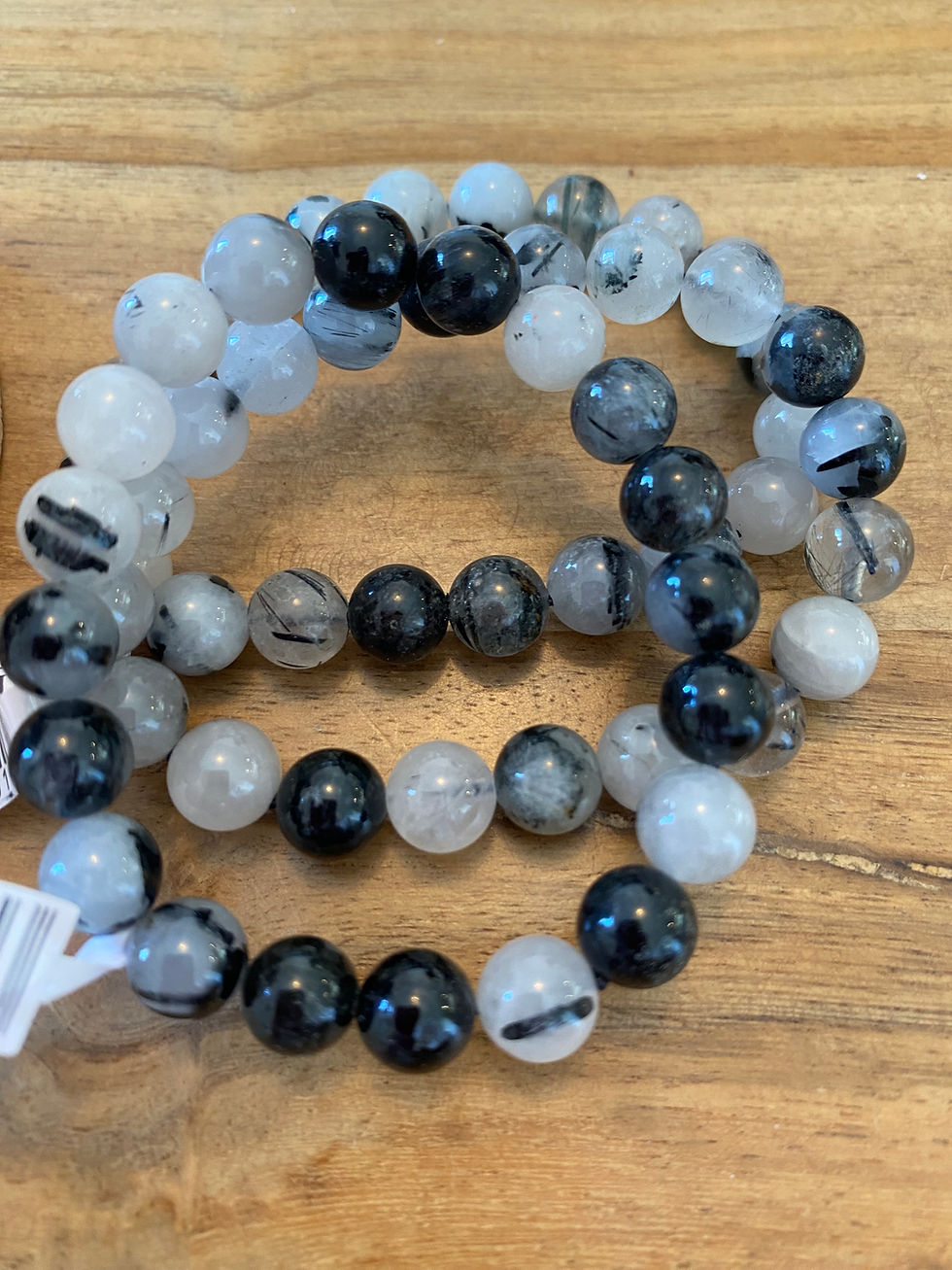 Bracelet Boule 08Mm Cristal De Roche Tourmaline 