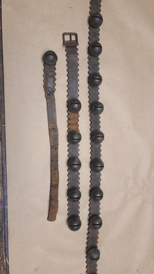 Original strap of early, post civil war sleigh bells