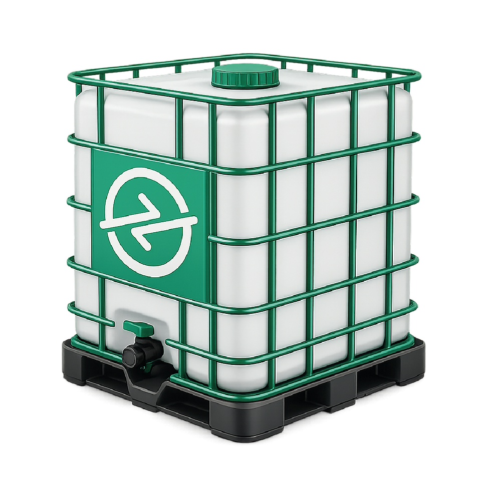 Recipiente industrial IBC com a marca SPS Tecnologia Ambiental