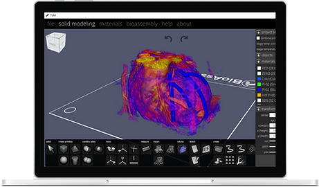 TSIM 3D CAD軟件，用于在Microsoft Surface Pro X上進(jìn)行生物打印以顯示3D心臟組織模型