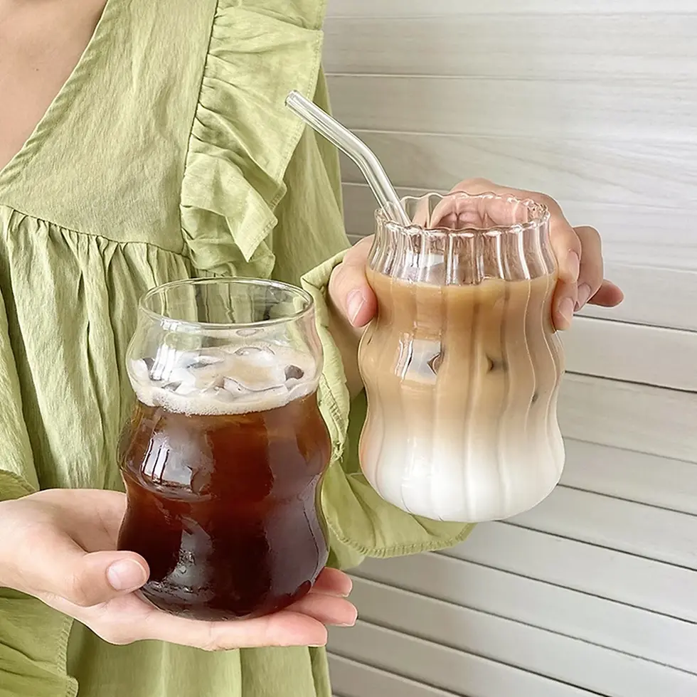 Thumbnail: Drinking Glasses 530/410/650mlor Tea Coffee Milk