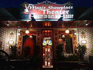 Entrance to The Magic Showplace Theater and Rabbit-in-Hat Magic Shop