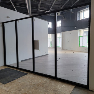 Commercial Interior Wall with Aluminum Framing