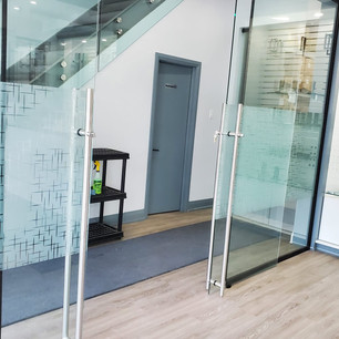 Commercial Double Glass Sliding Doors