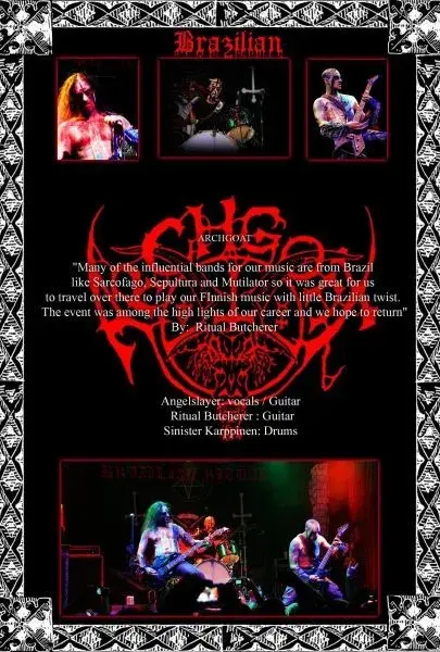 Brazilian Ritual Second Attack - Archgoat |  Grave Desecrator | DVD