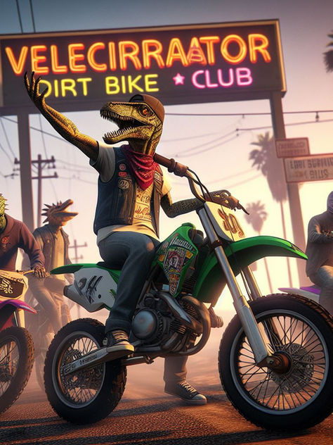 Stride to Freedom: Joining the Velociraptor Dirt Bike Club