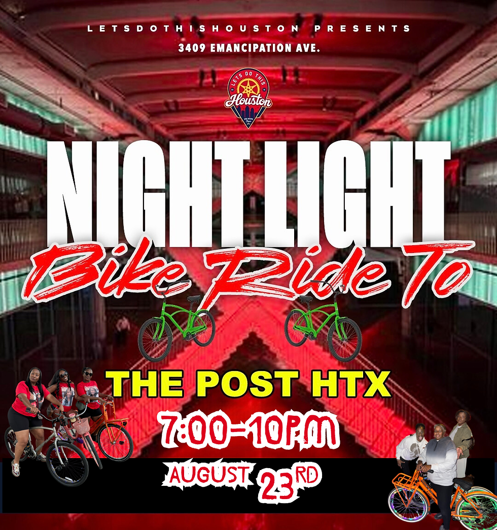Night Light Bike Ride To The Post HTX