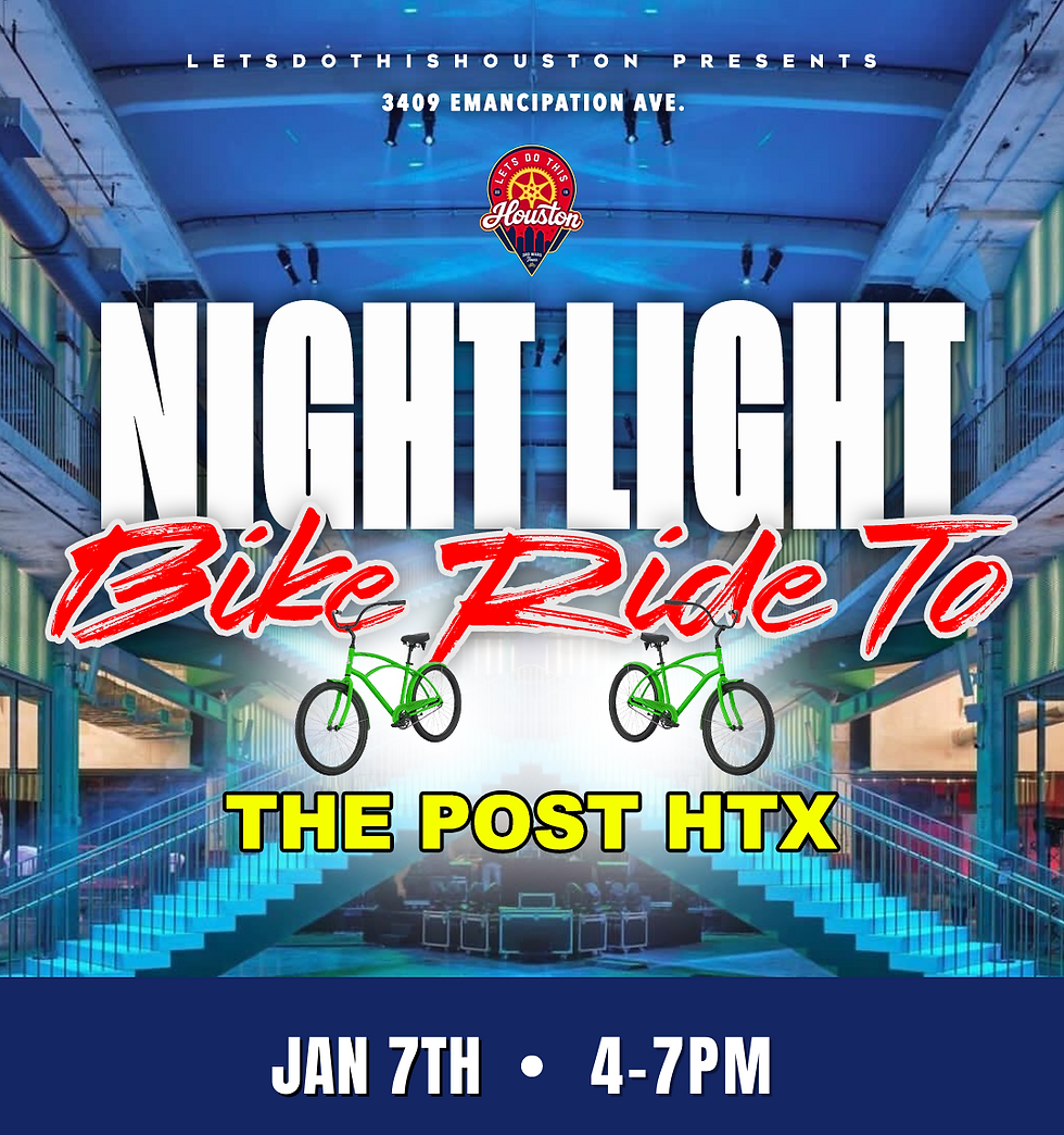 Night Light Bike Ride To The Post HTX