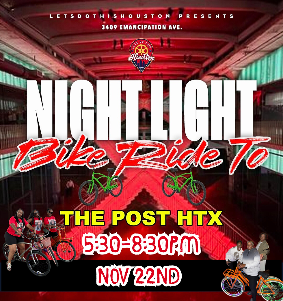 Night Light Bike Ride To The Post HTX  