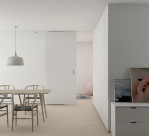 Minimalistisches Interior Design in Weißtönen