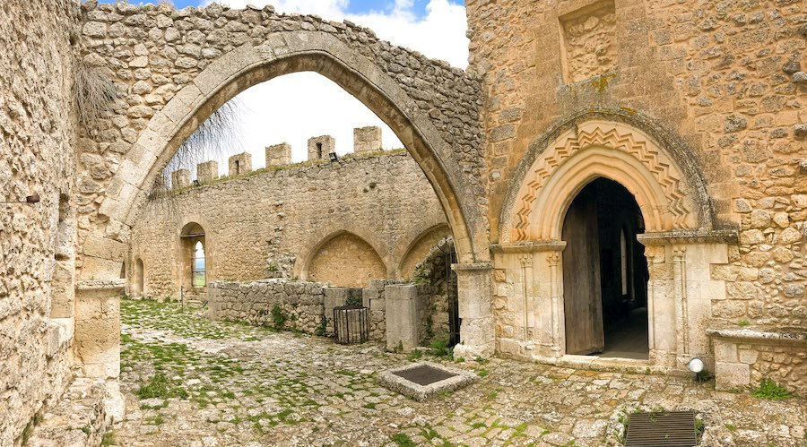 An archway at an ancient castle in Sicily