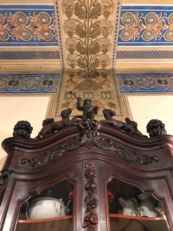 art nouveau or liberty style decor in Palazzo Torriani in Mugello, Tuscany