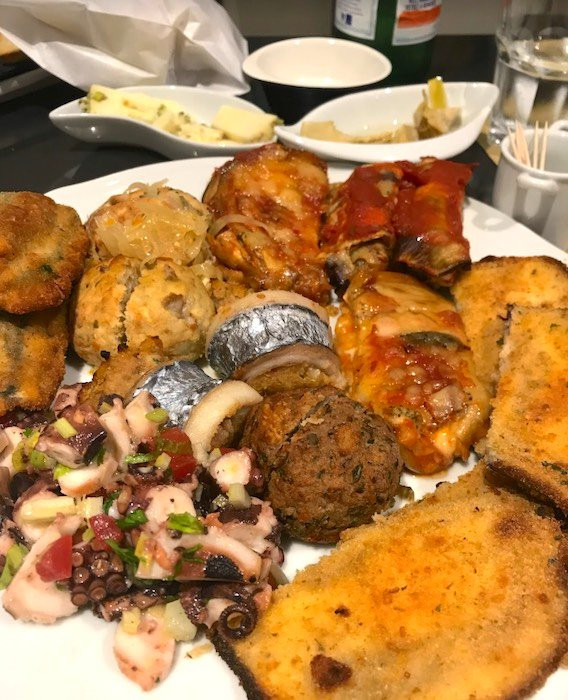 large plate of assorted seafood