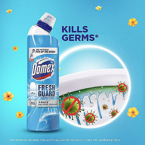 Domex Fresh Guard Ocean Fragrance Toilet cleaner 500ML each (Pack of 2)