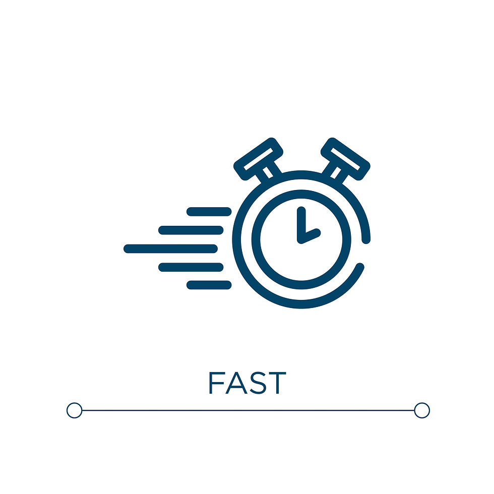Illustration of stopwatch with fast underneath