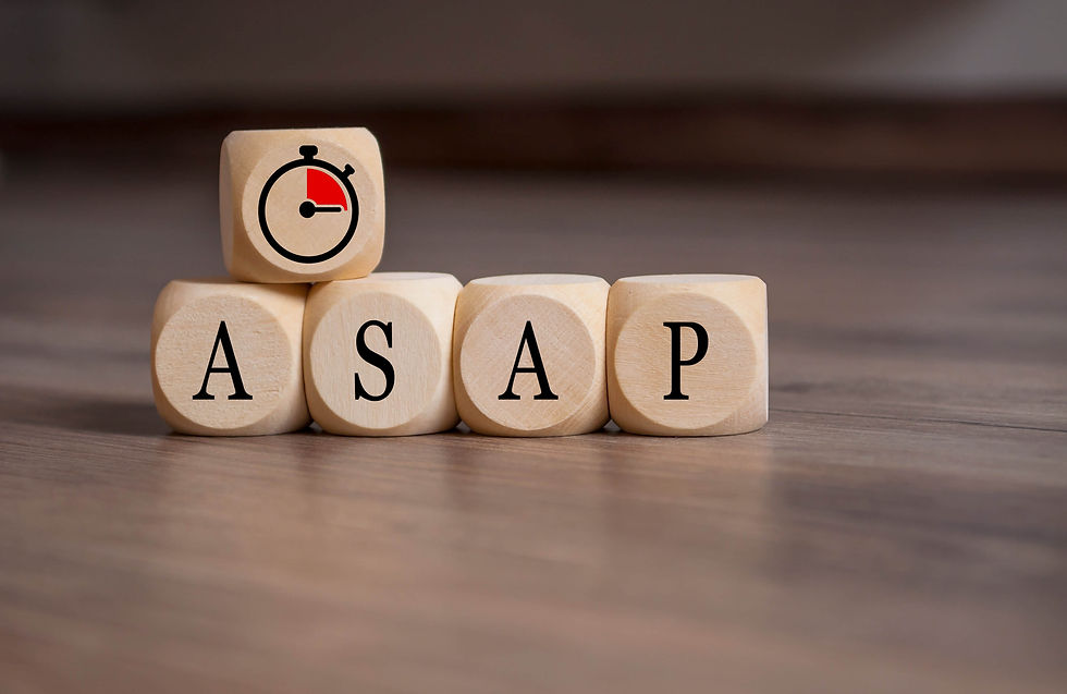 Blocks spelling out ASAP