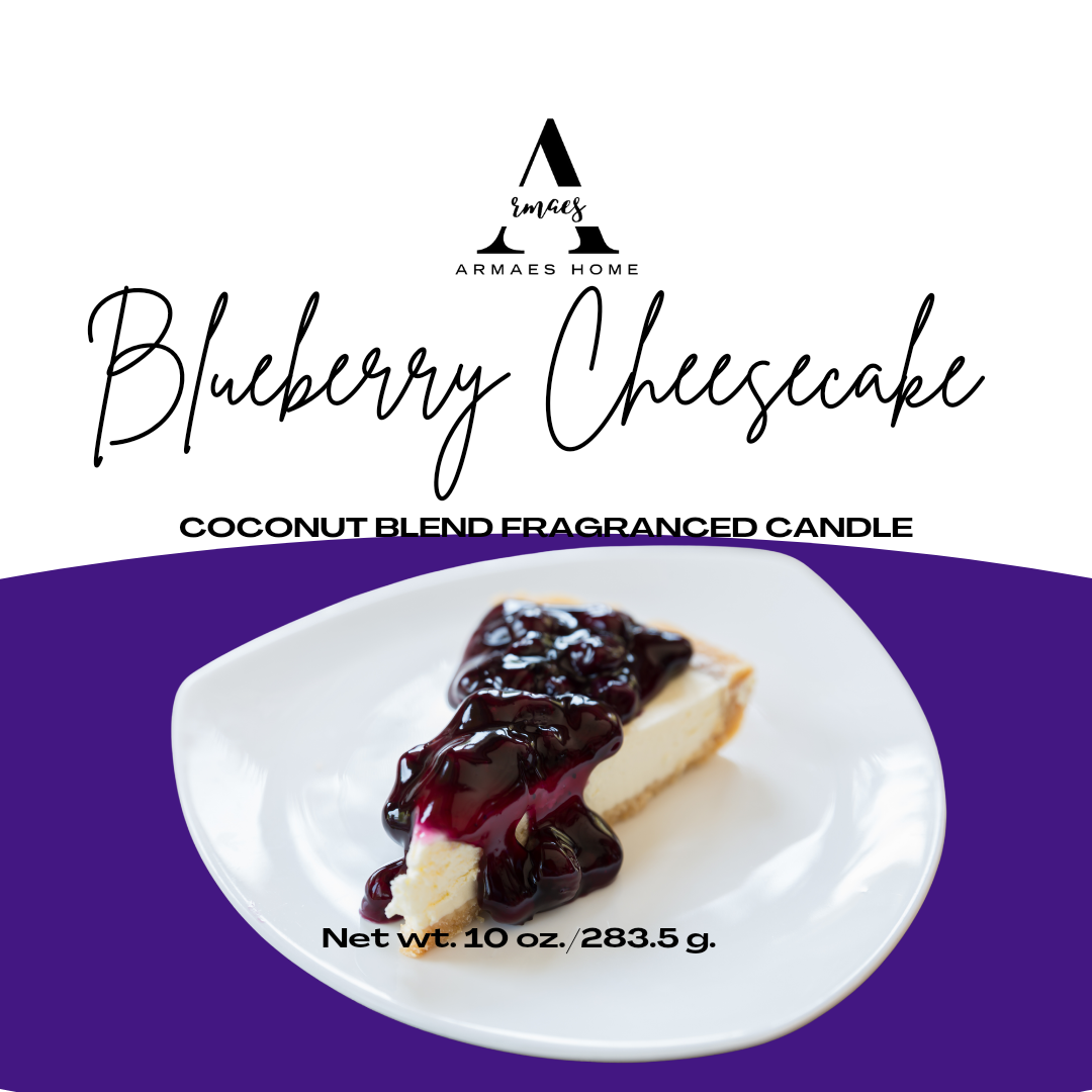 BLUEBERRY  CHEESECAKE 10 oz. fragranced candle