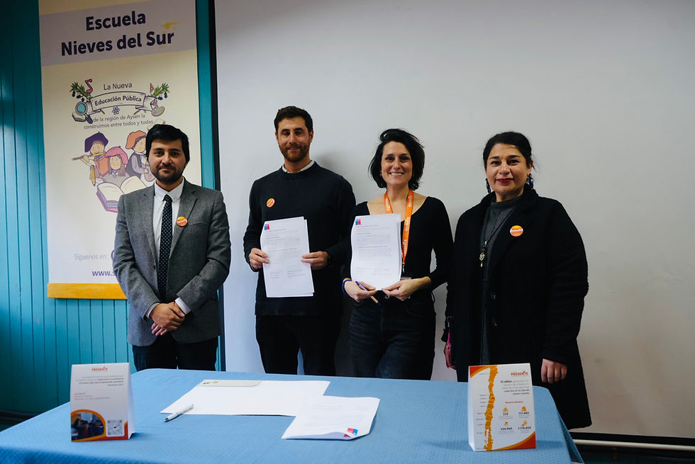 SLEP Aysén y Fundación Presente sellan alianza por la asistencia escolar en la región