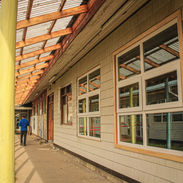 Autoridades constatan en terreno avance del 90 por ciento en mejoramiento del Liceo Eusebio Ibar de La  Junta