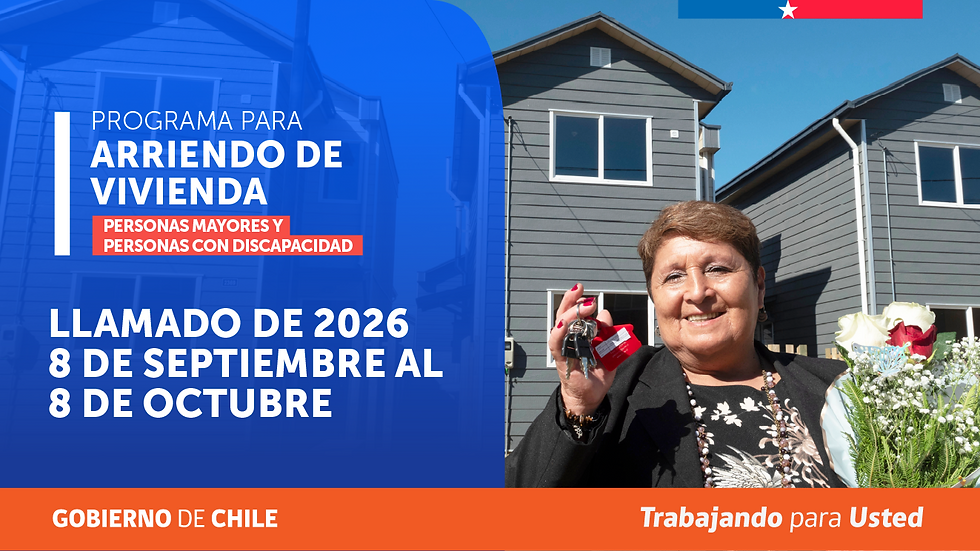 Minvu anuncia la próxima apertura del llamado de 2026 al Subsidio de Arriendo para Personas Mayores y Personas con Discapacidad