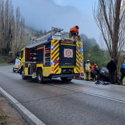 Conductor de vehículo accidentado en Ruta 240 fue trasladado al Hospital Regional