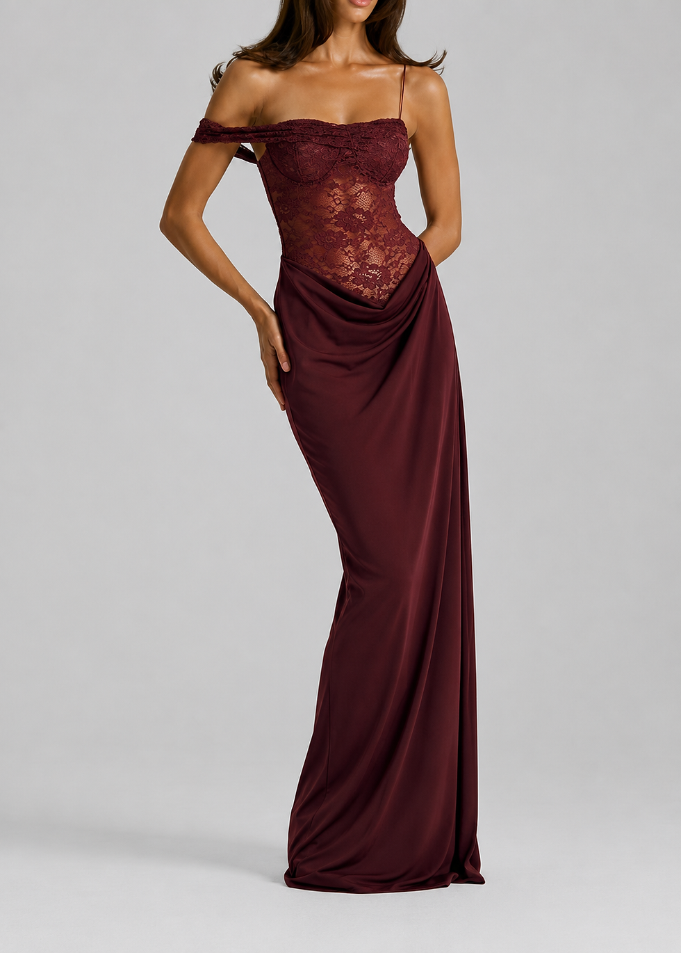 Thumbnail: Élise One-Shoulder Gown
