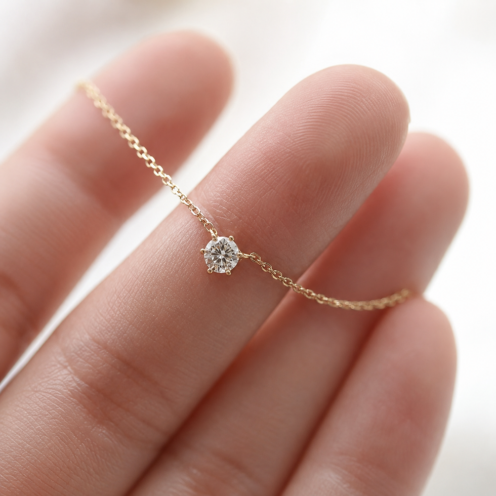 Thumbnail: Lumière Solitaire Necklace