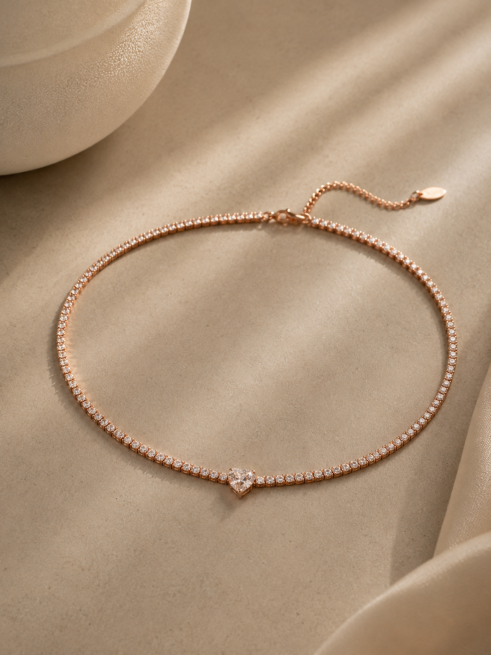 Thumbnail: Élysian Heart Tennis Necklace