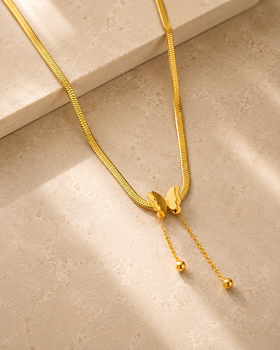 Thumbnail: Aurelia Butterfly Choker/Aurelia Lariat Necklace