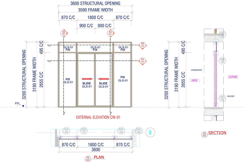 خدمة رسم المخططات التنفيذية للألمنيوم (Aluminum Shop Drawings)