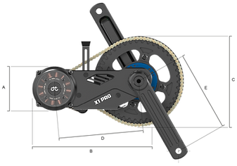 X1 PRO mid drive motor left side view