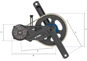 X1 PRO mid drive motor left side view