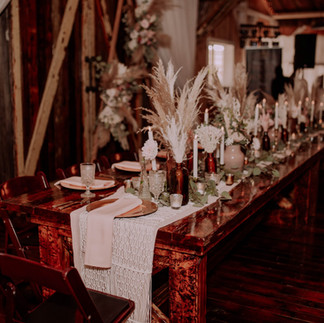 bohemian wedding head table