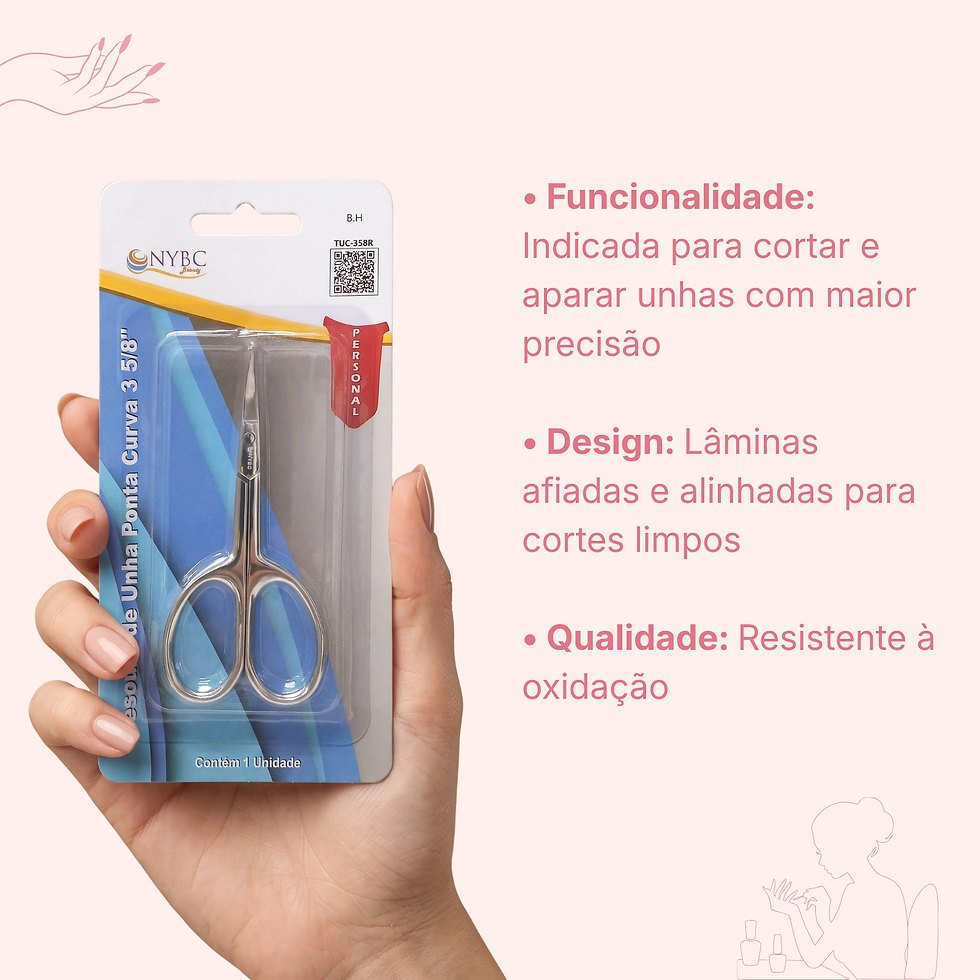 Miniatura: Tesoura de Unha Ponta Curva 3 5/8"